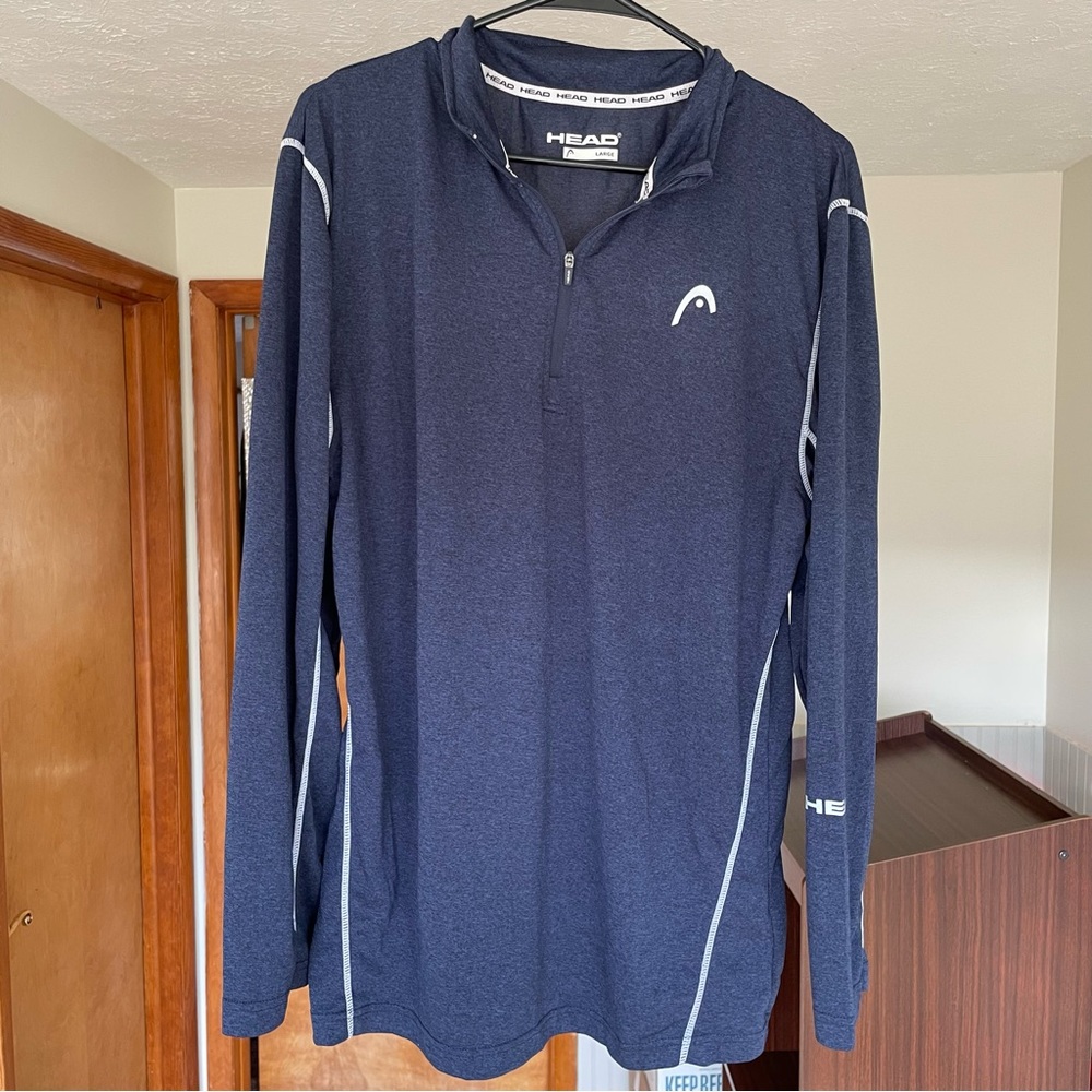 Head Tennis Athletic Pullover Long Sleeve Jacket Large